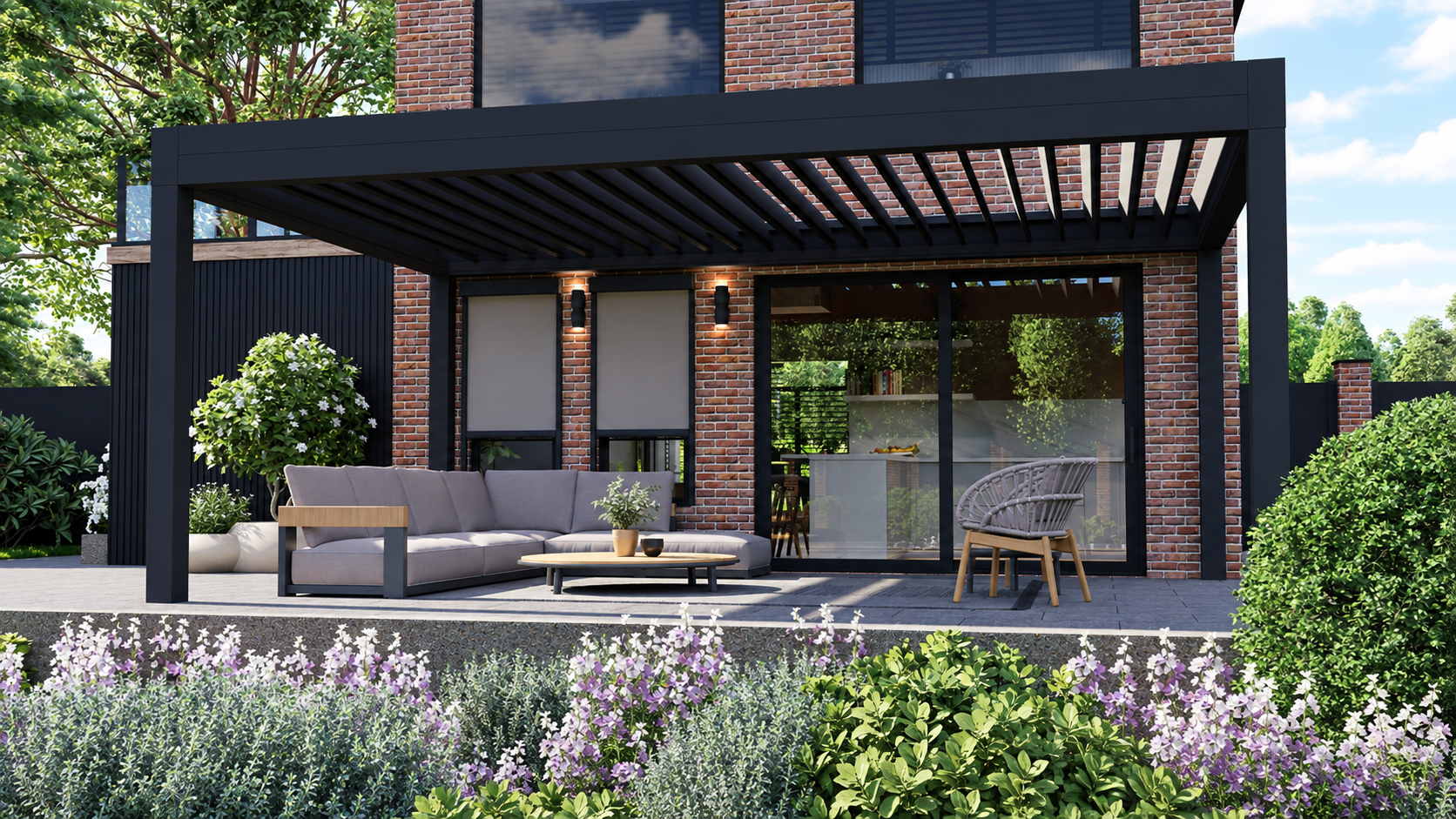 Veranda met glasdak